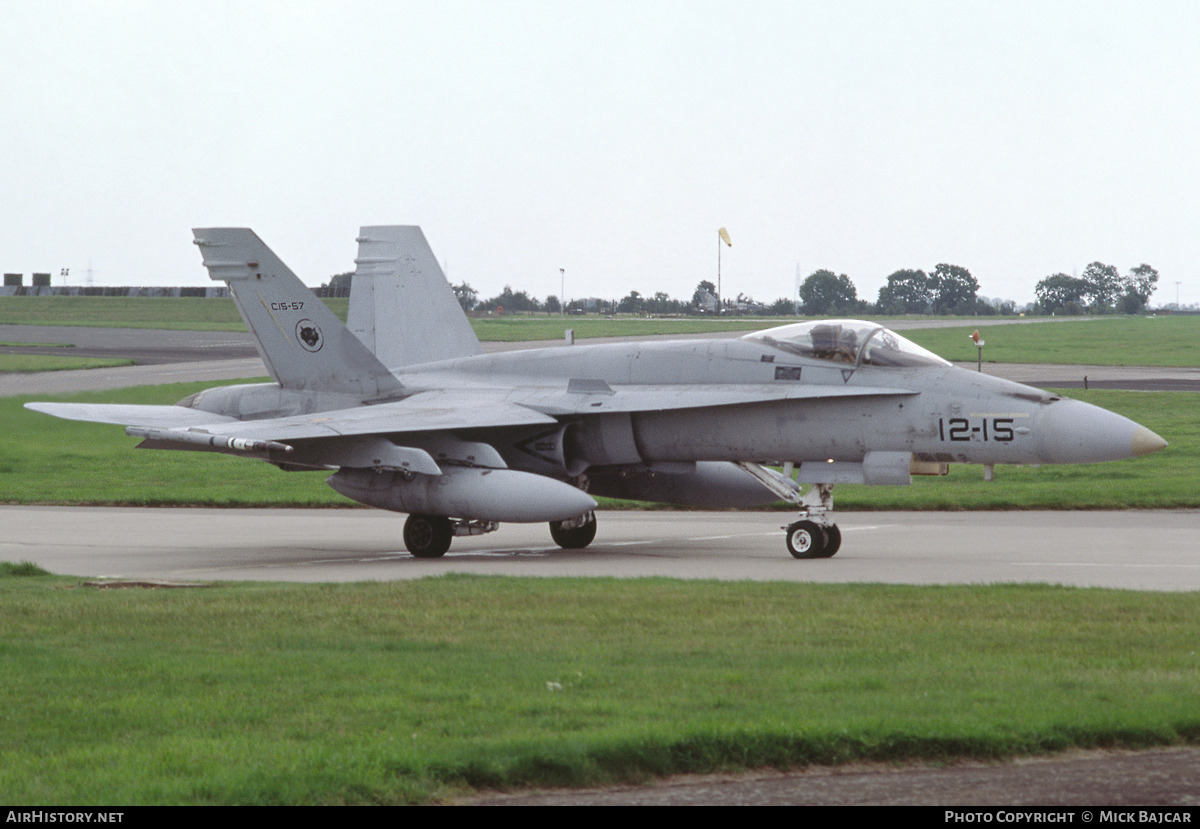 Aircraft Photo of C15-57 | McDonnell Douglas EF-18A Hornet | Spain - Air Force | AirHistory.net #28940