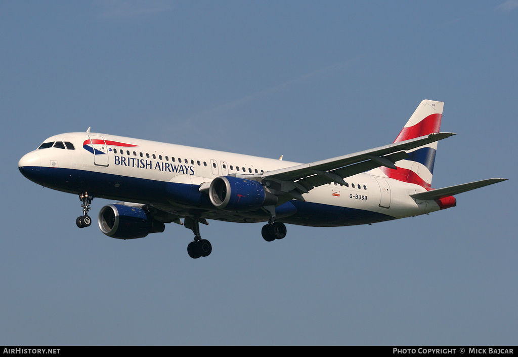 Aircraft Photo of G-BUSB | Airbus A320-111 | British Airways | AirHistory.net #29045