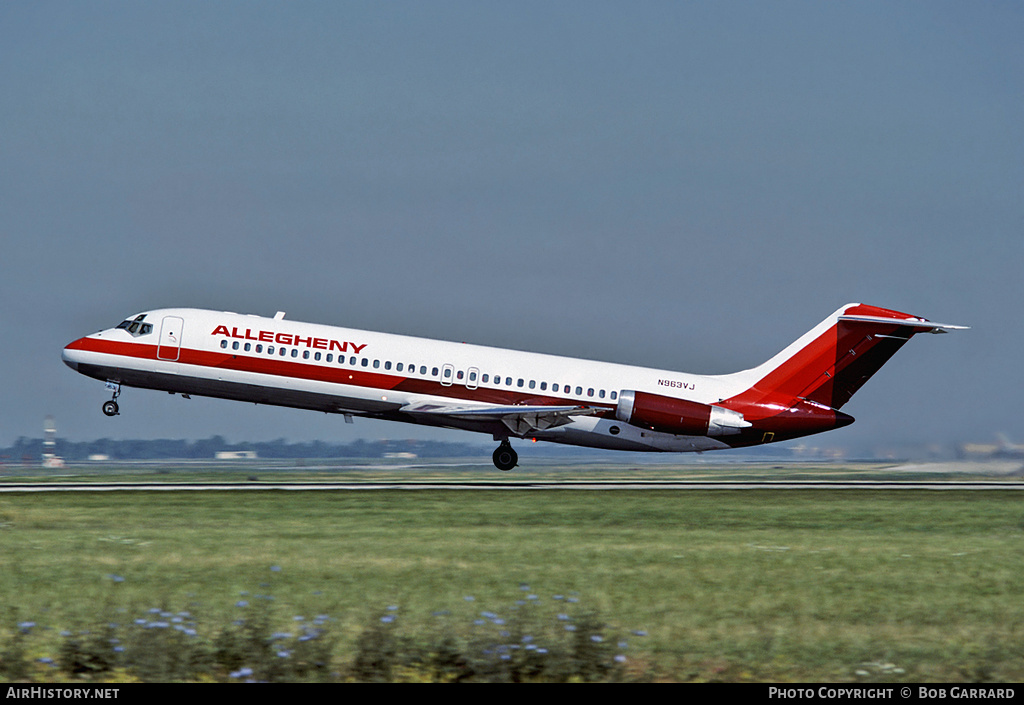 Aircraft Photo of N963VJ | McDonnell Douglas DC-9-31 | Allegheny Airlines | AirHistory.net #29111