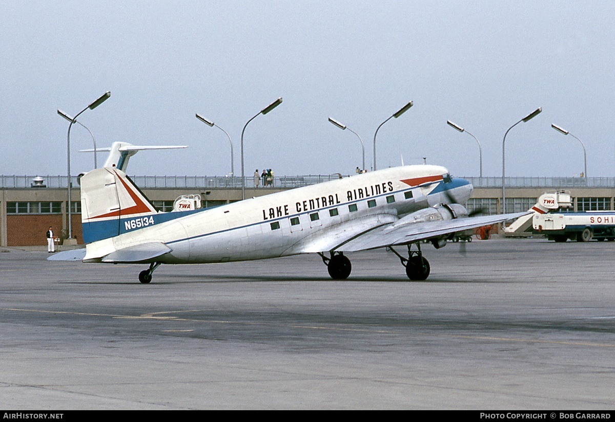 Aircraft Photo of N65134 | Douglas DC-3(C) | Lake Central Airlines | AirHistory.net #29146