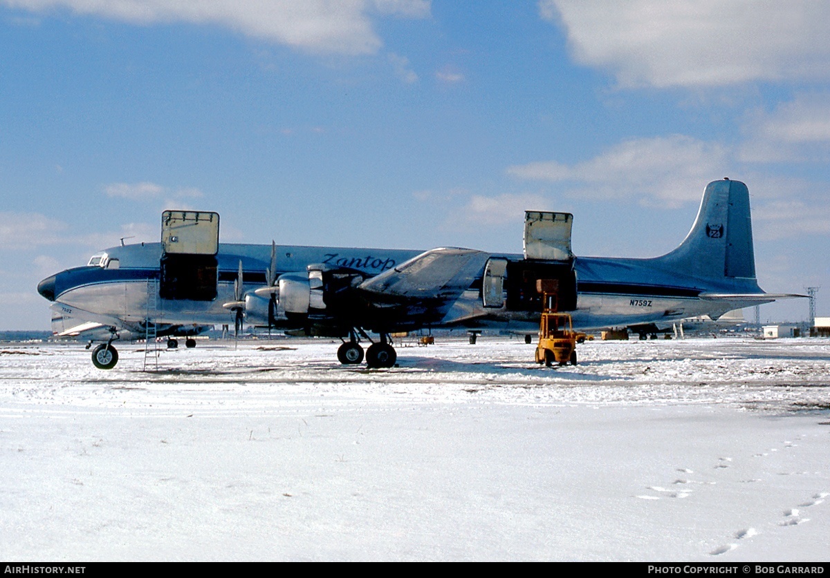 Aircraft Photo of N759Z | Douglas DC-7B(F) | Zantop Air Transport | AirHistory.net #29202