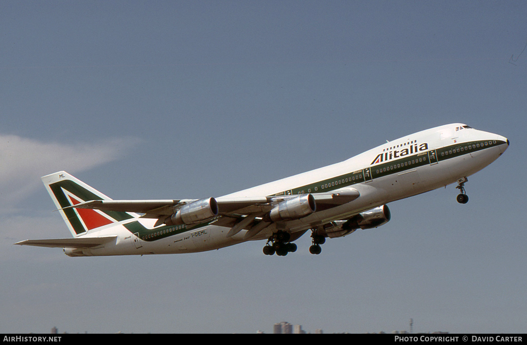 Aircraft Photo of I-DEML | Boeing 747-243B | Alitalia | AirHistory.net #29335
