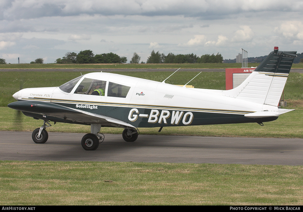 Aircraft Photo of G-BRWO | Piper PA-28-140 Cherokee F | Soloflight | AirHistory.net #29384