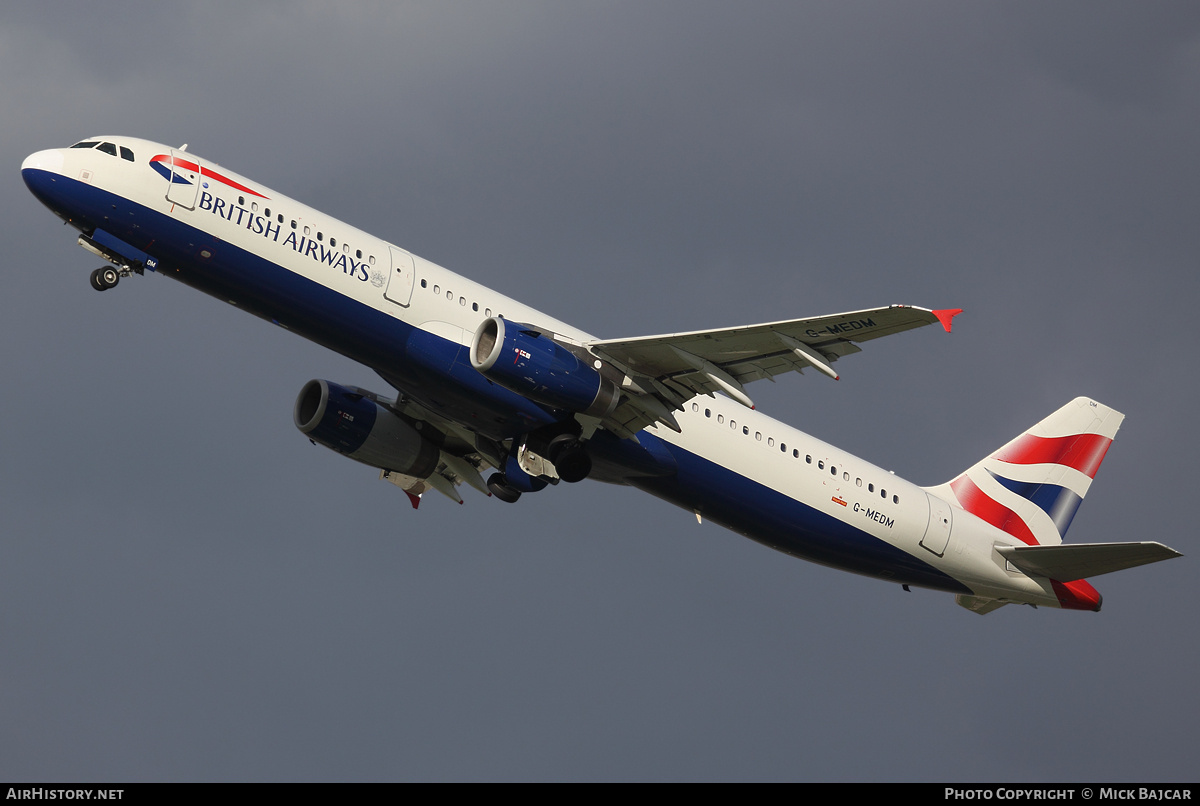 Aircraft Photo of G-MEDM | Airbus A321-231 | British Airways | AirHistory.net #29500