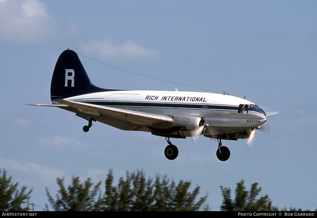 Aircraft Photo of N5370N | Curtiss C-46F Commando | Rich International Airways | AirHistory.net #29551