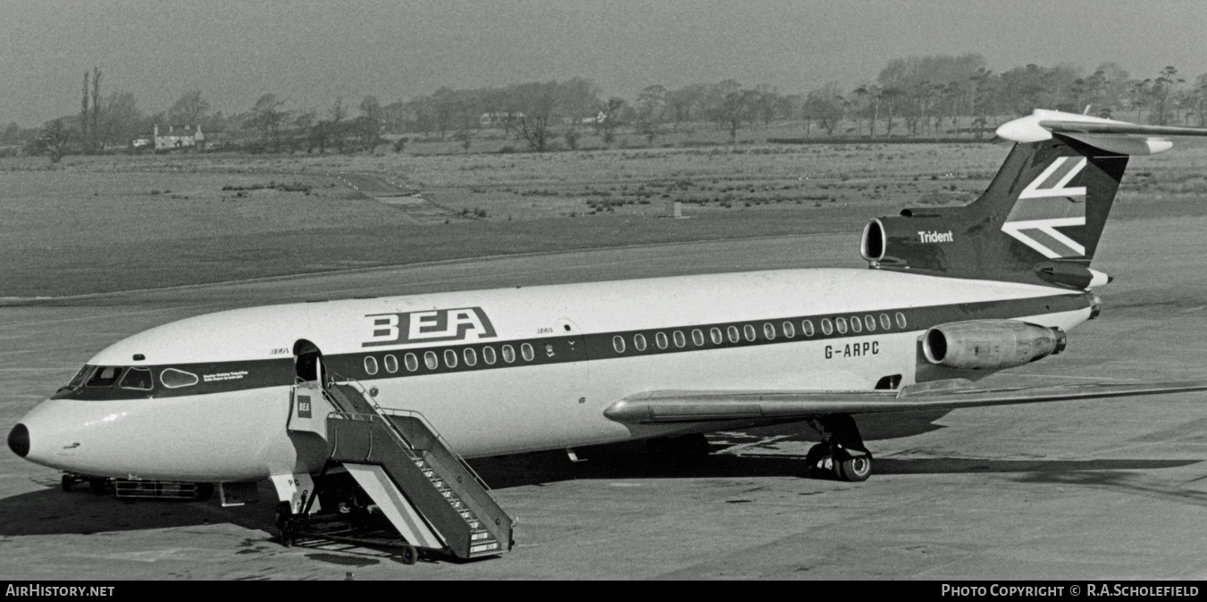 Aircraft Photo of G-ARPC | De Havilland D.H. 121 Trident 1C | BEA - British European Airways | AirHistory.net #29614