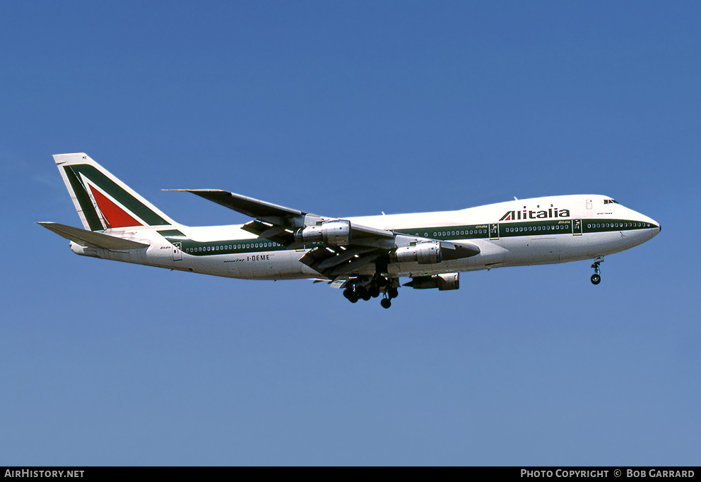 Aircraft Photo of I-DEME | Boeing 747-143 | Alitalia | AirHistory.net #29645