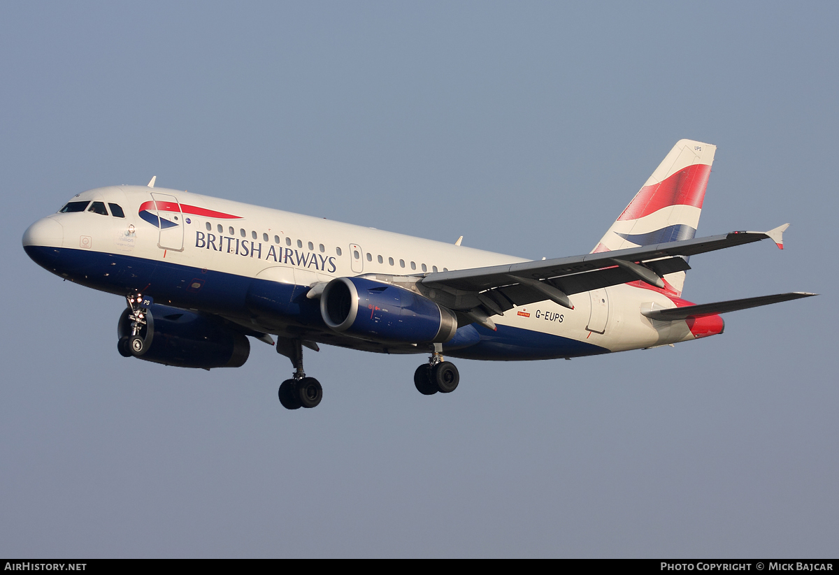 Aircraft Photo of G-EUPS | Airbus A319-131 | British Airways | AirHistory.net #29707