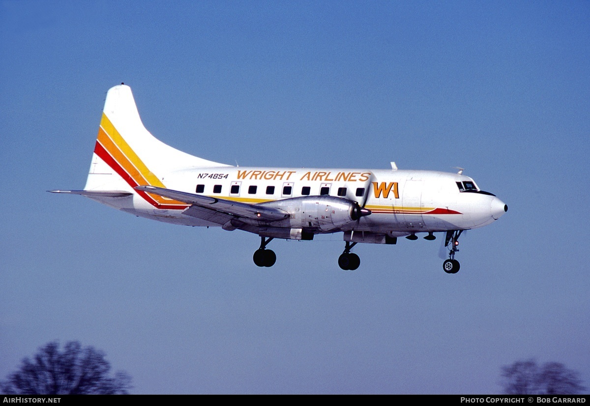 Aircraft Photo of N74854 | Convair 600 | Wright Air Lines | AirHistory.net #30026