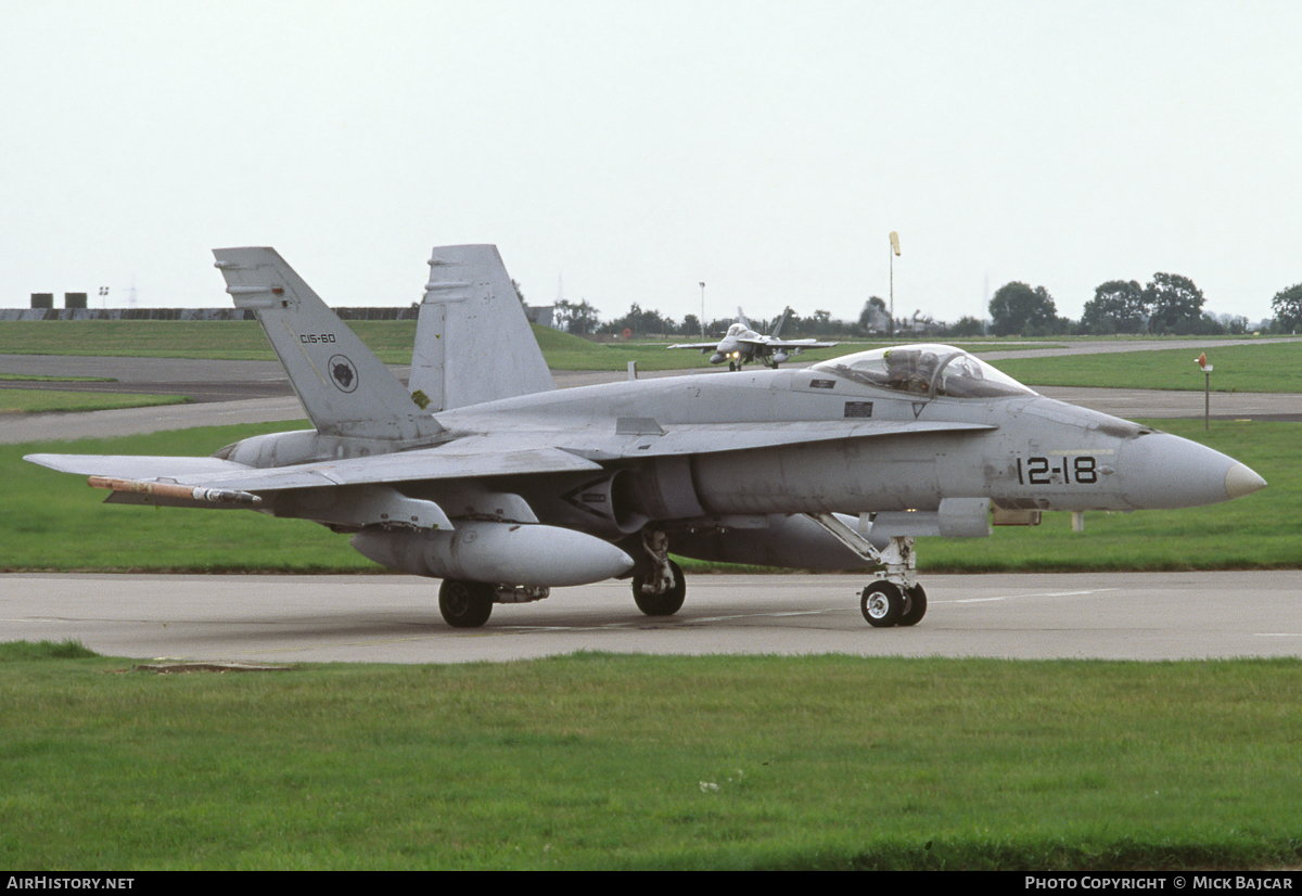 Aircraft Photo of C15-60 | McDonnell Douglas EF-18A Hornet | Spain - Air Force | AirHistory.net #30131