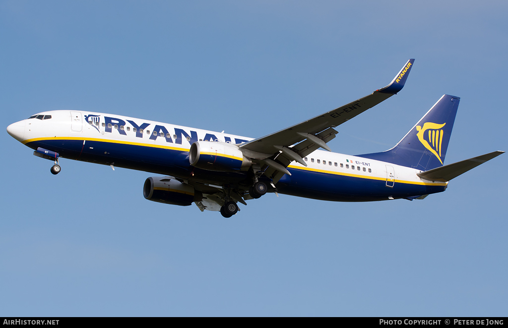 Aircraft Photo of EI-ENT | Boeing 737-8AS | Ryanair | AirHistory.net #30145