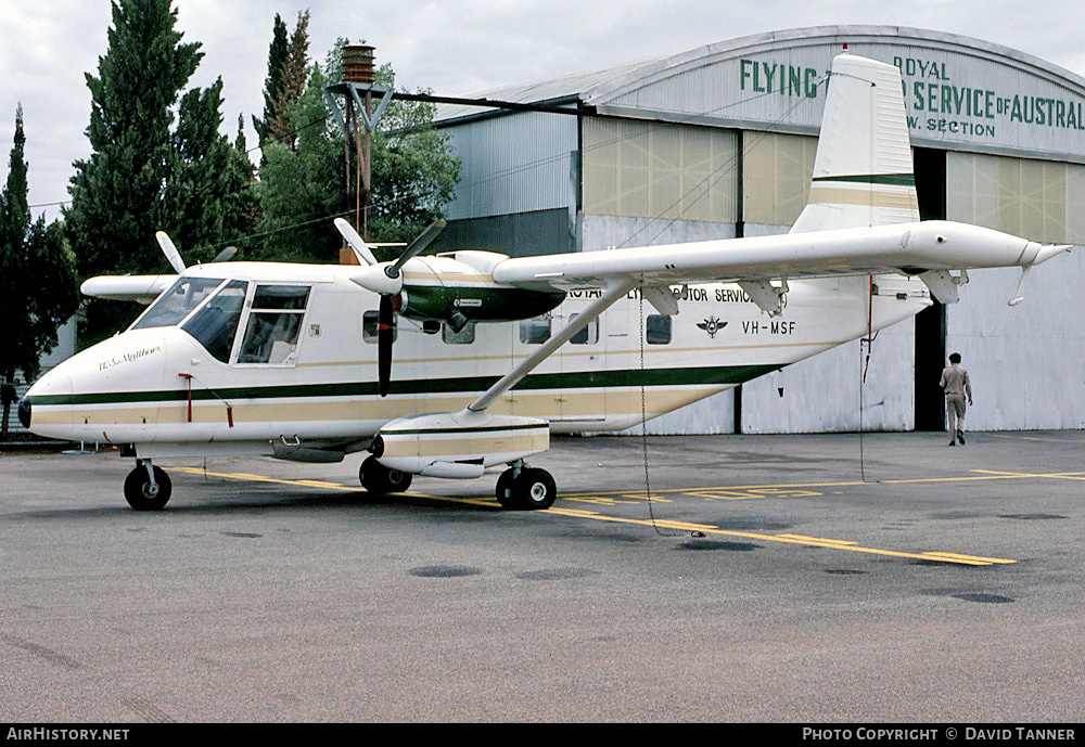 Aircraft Photo of VH-MSF | GAF N-22B Nomad | Royal Flying Doctor Service - RFDS | AirHistory.net #30165