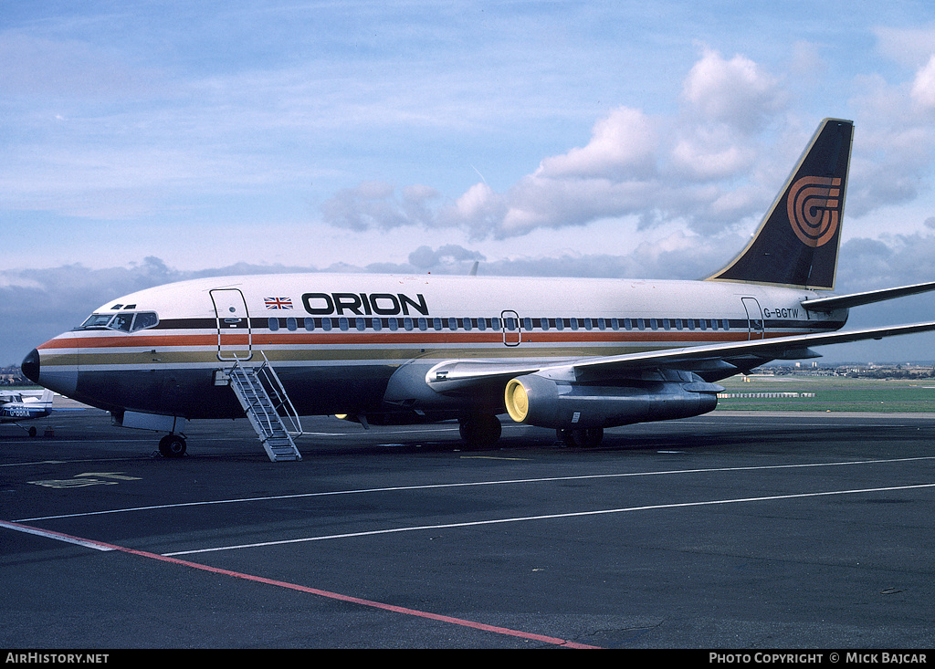 Aircraft Photo of G-BGTW | Boeing 737-2T5/Adv | Orion Airways | AirHistory.net #30203
