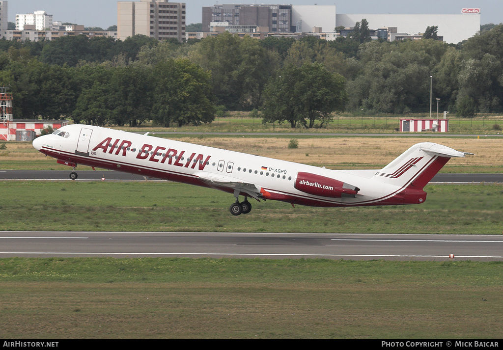 Aircraft Photo of D-AGPB | Fokker 100 (F28-0100) | Air Berlin | AirHistory.net #30325