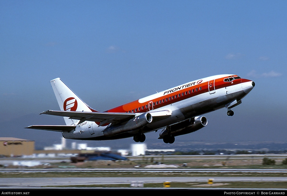 Aircraft Photo of N7345F | Boeing 737-291/Adv | Frontier Airlines | AirHistory.net #30327