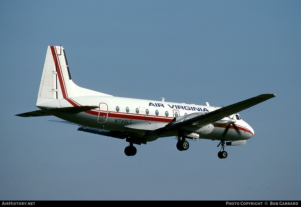 Aircraft Photo of N749LL | British Aerospace BAe-748 Srs2B/FAA | Air Virginia | AirHistory.net #30403