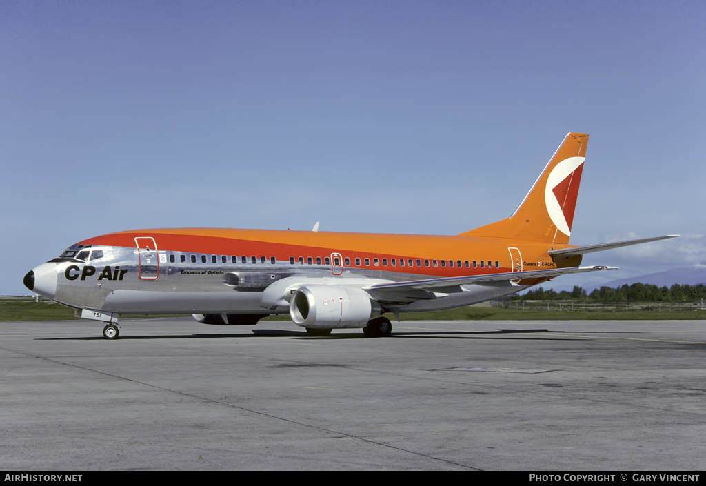 Aircraft Photo of C-FCPG | Boeing 737-317 | CP Air | AirHistory.net #30465