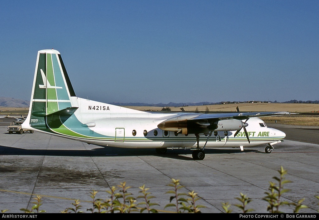Aircraft Photo of N421SA | Fokker F27-600 Friendship | Swift Aire | AirHistory.net #30542