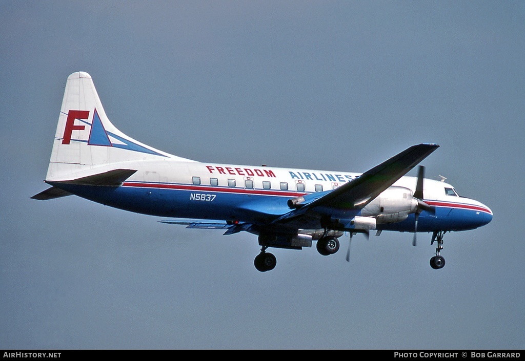 Aircraft Photo of N5837 | Convair 580 | Freedom Airlines | AirHistory.net #30559