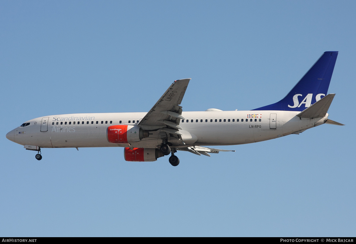 Aircraft Photo of LN-RPO | Boeing 737-883 | Scandinavian Airlines - SAS | AirHistory.net #30564