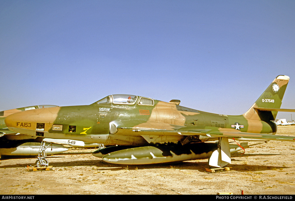 Aircraft Photo of 53-7549 / 0-37549 | Republic RF-84F Thunderflash | USA - Air Force | AirHistory.net #30575