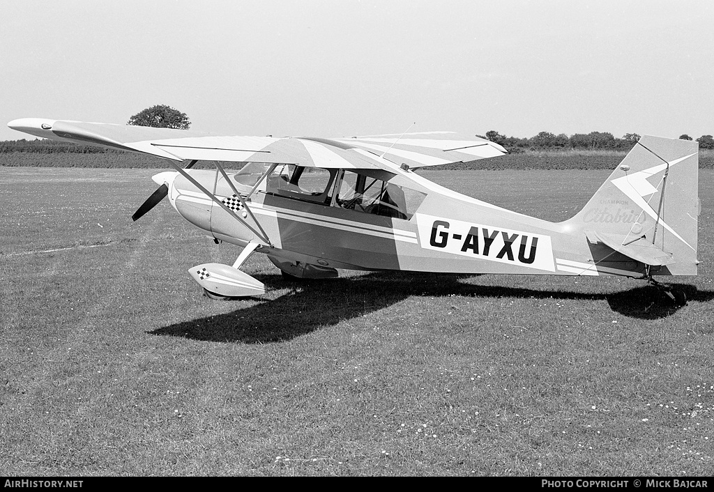 Aircraft Photo of G-AYXU | Bellanca 7KCAB Citabria | AirHistory.net #30615