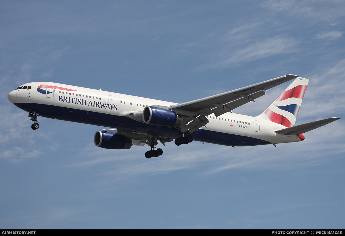 Aircraft Photo of G-BNWX | Boeing 767-336/ER | British Airways | AirHistory.net #30642