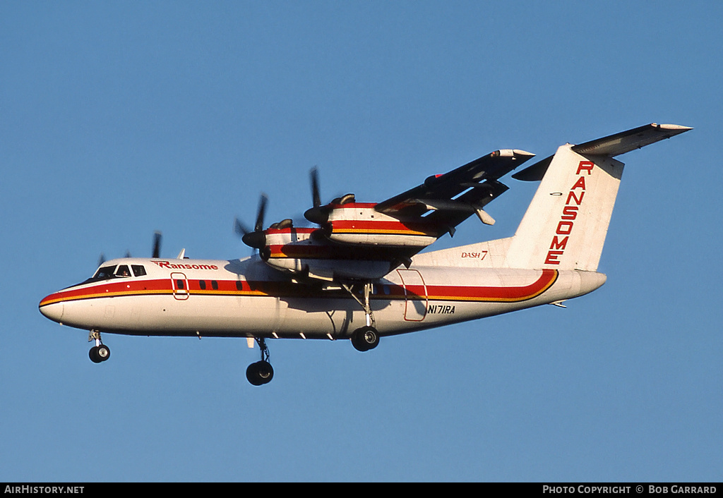 Aircraft Photo of N171RA | De Havilland Canada DHC-7-102 Dash 7 | Ransome Airlines | AirHistory.net #30741