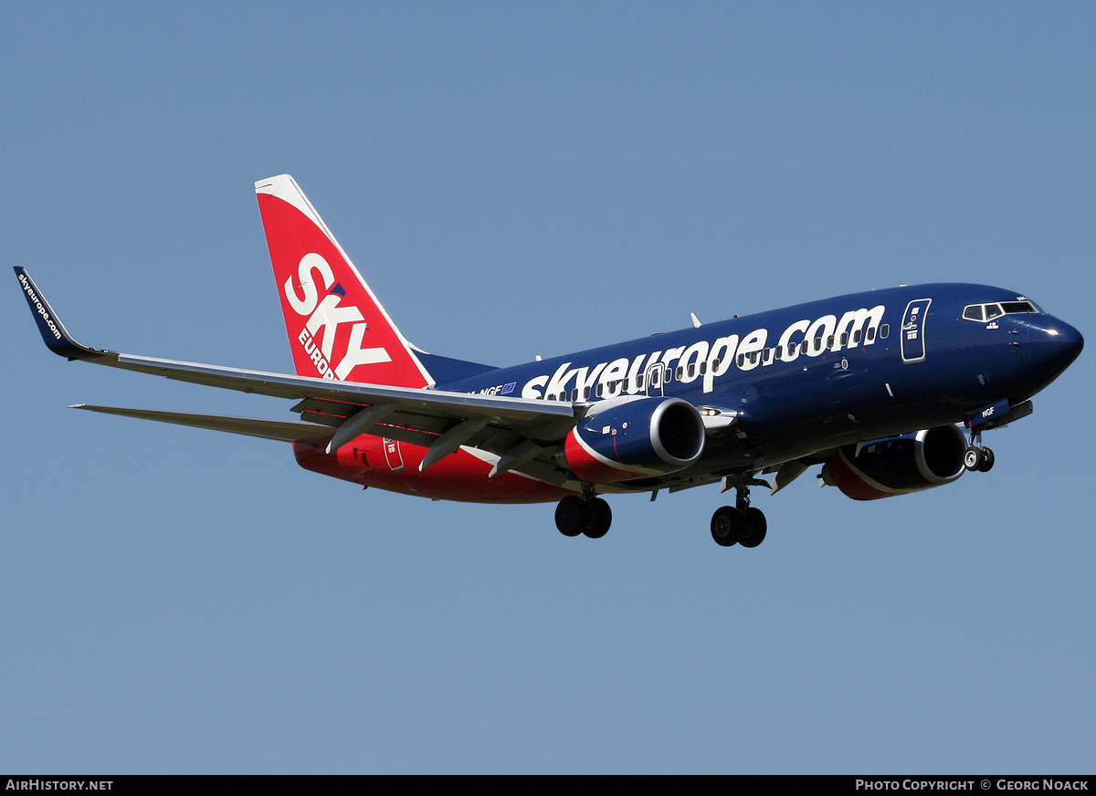 Aircraft Photo of OM-NGF | Boeing 737-76N | SkyEurope Airlines | AirHistory.net #30916