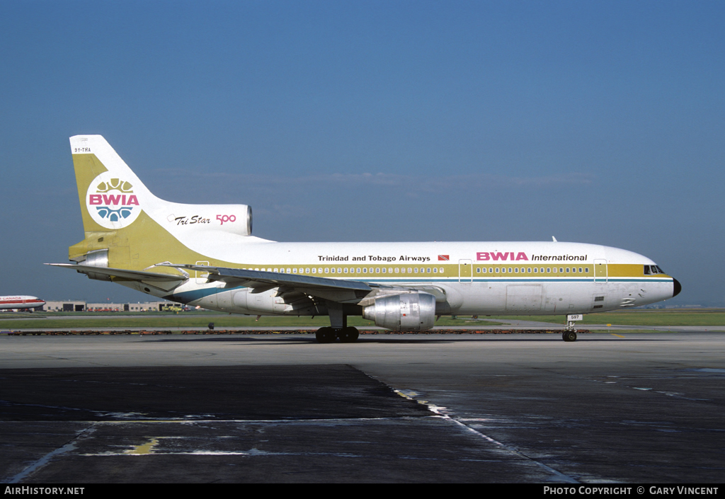 Aircraft Photo of 9Y-THA | Lockheed L-1011-385-3 TriStar 500 | BWIA International - Trinidad and Tobago Airways | AirHistory.net #30958