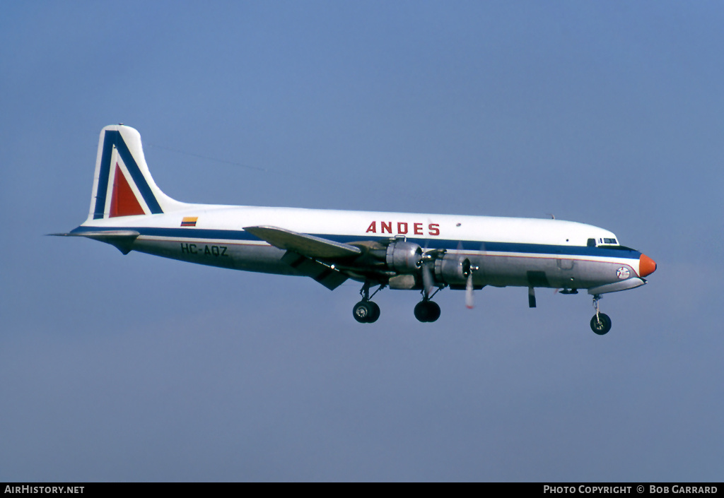 Aircraft Photo of HC-AQZ | Douglas DC-6A | Andes Airlines | AirHistory.net #30998
