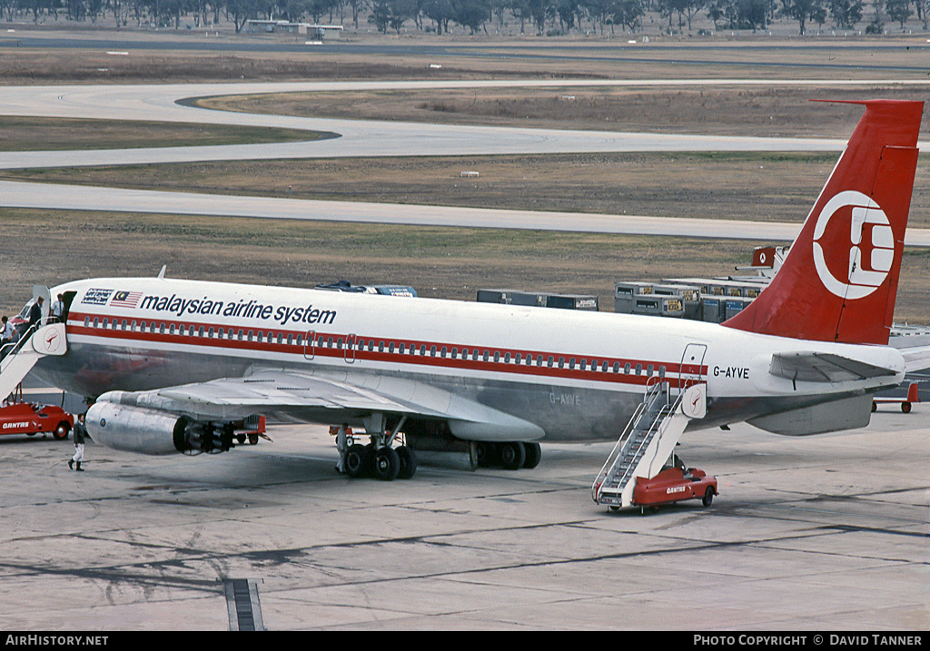 Aircraft Photo of G-AYVE | Boeing 707-321 | Malaysian Airline System - MAS | AirHistory.net #31053