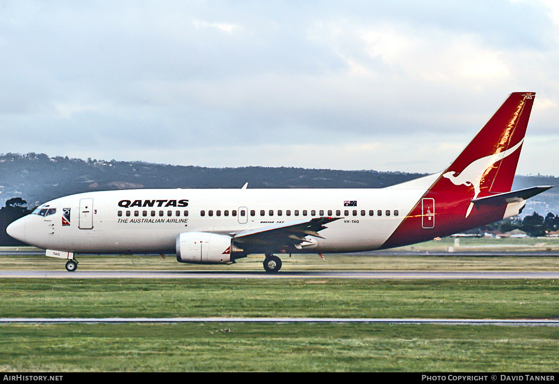 Aircraft Photo of VH-TAG | Boeing 737-376 | Qantas | AirHistory.net #31079