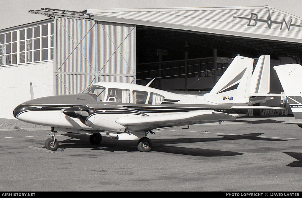 Aircraft Photo of VP-PAQ | Piper PA-23-250 Aztec C | AirHistory.net #31160