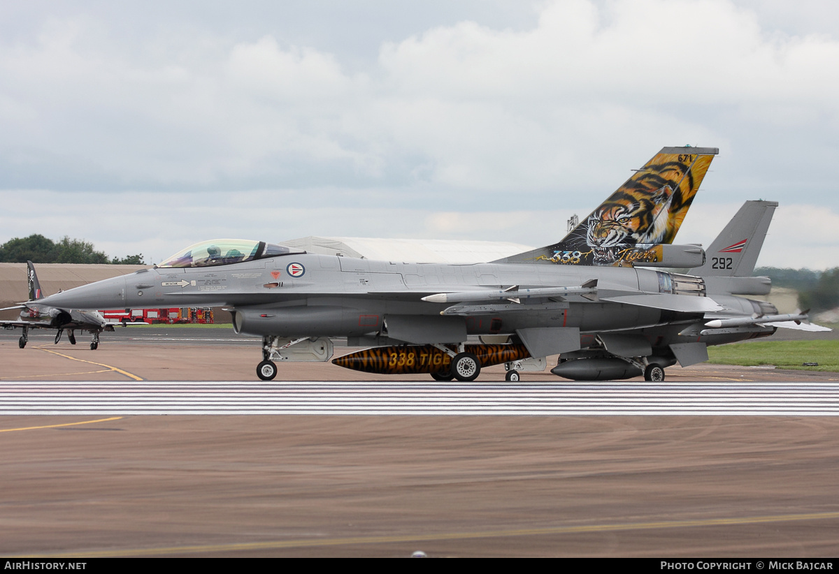 Aircraft Photo of 671 | General Dynamics F-16AM Fighting Falcon | Norway - Air Force | AirHistory.net #31167