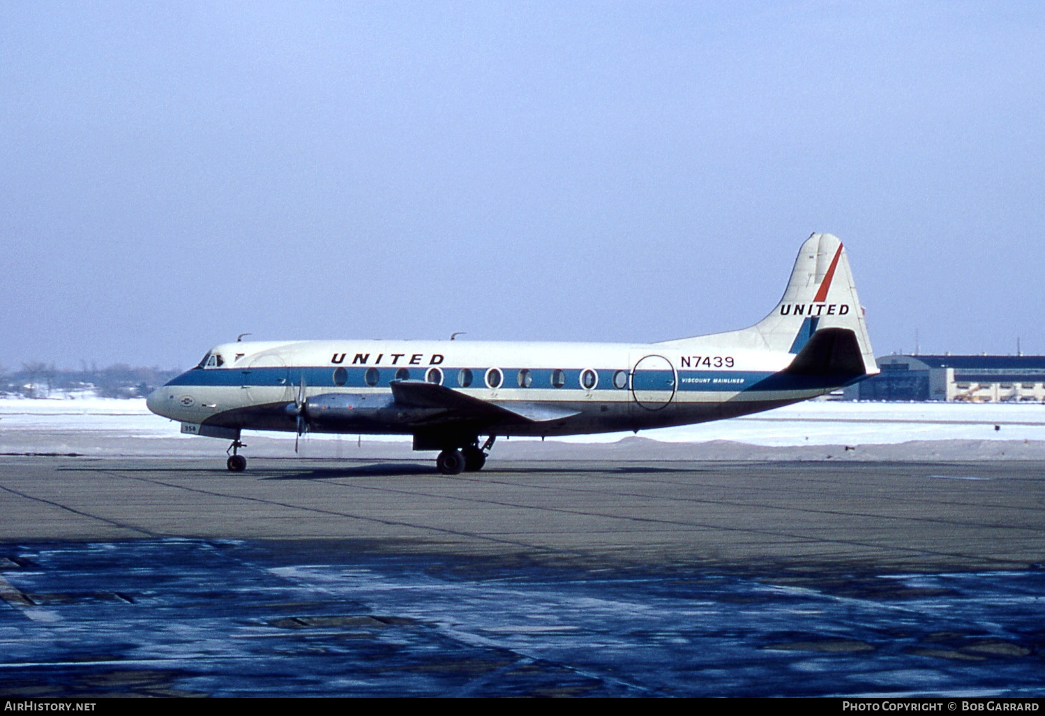 Aircraft Photo of N7439 | Vickers 745D Viscount | United Air Lines | AirHistory.net #31203