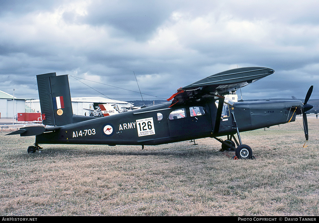 Aircraft Photo of A14-703 | Pilatus PC-6/B1-H2 Turbo Porter | Australia - Army | AirHistory.net #31214