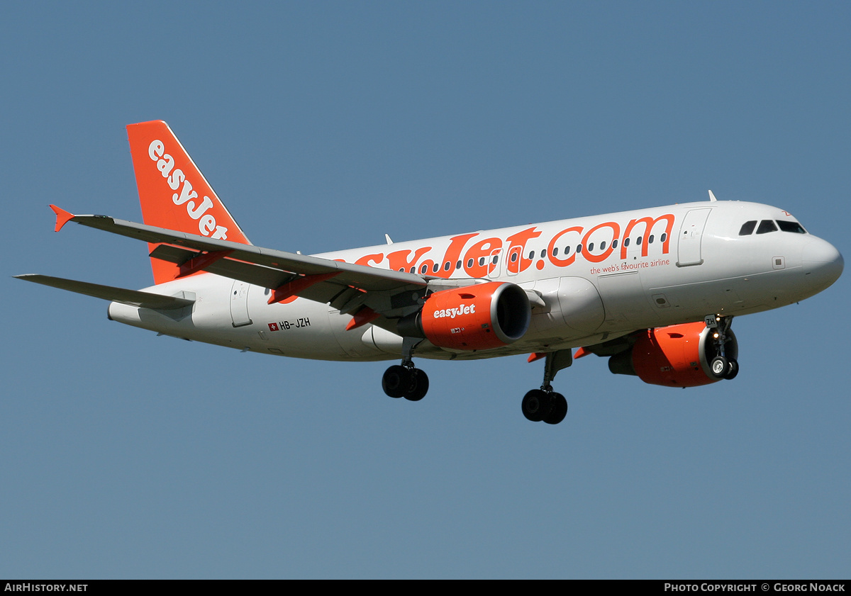Aircraft Photo of HB-JZH | Airbus A319-111 | EasyJet | AirHistory.net #31271