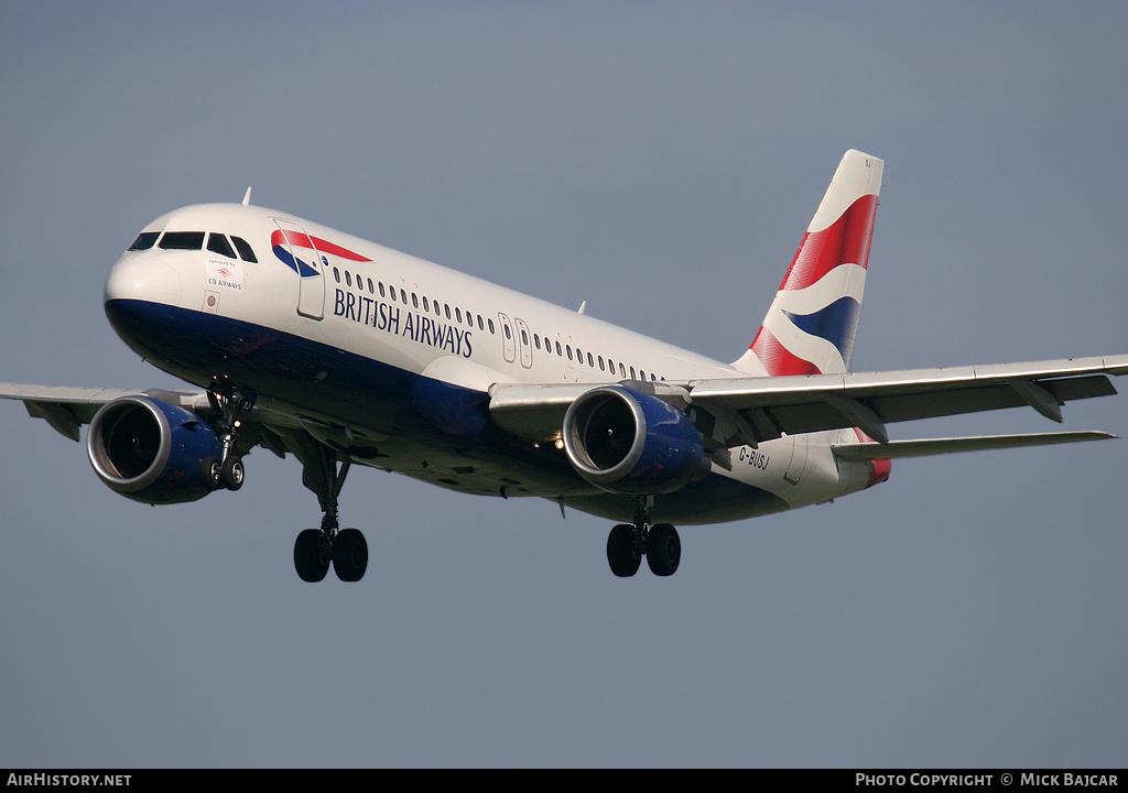 Aircraft Photo of G-BUSJ | Airbus A320-211 | British Airways | AirHistory.net #31287