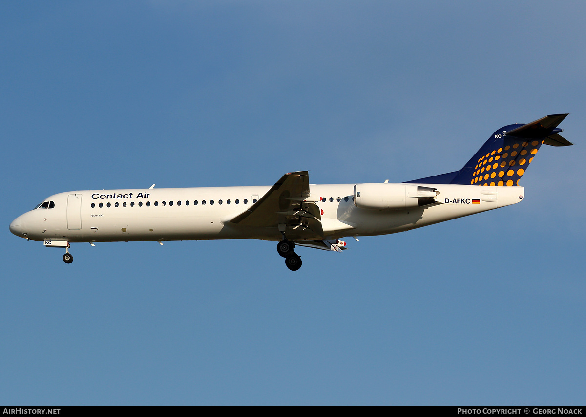 Aircraft Photo of D-AFKC | Fokker 100 (F28-0100) | Contact Air | AirHistory.net #31297