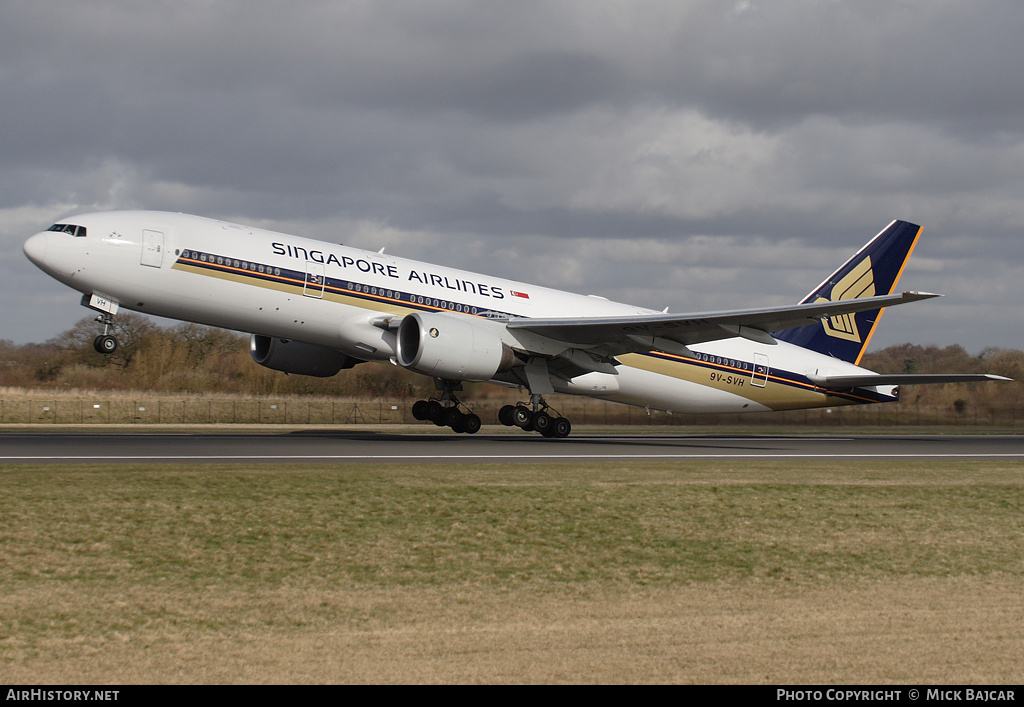 Aircraft Photo of 9V-SVH | Boeing 777-212/ER | Singapore Airlines | AirHistory.net #31307
