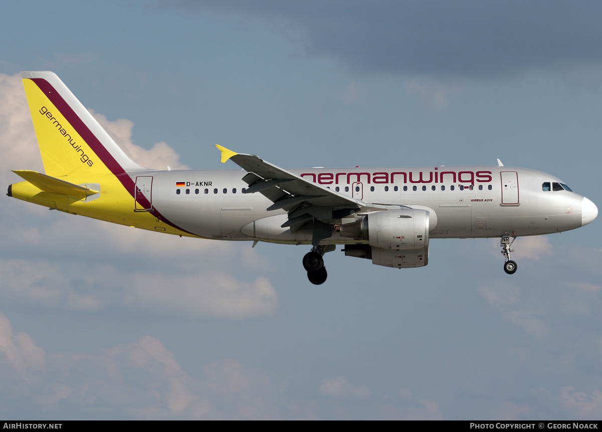 Aircraft Photo of D-AKNR | Airbus A319-112 | Germanwings | AirHistory.net #31321