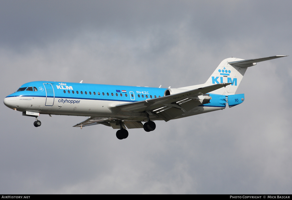 Aircraft Photo of PH-KZC | Fokker 70 (F28-0070) | KLM Cityhopper | AirHistory.net #31351