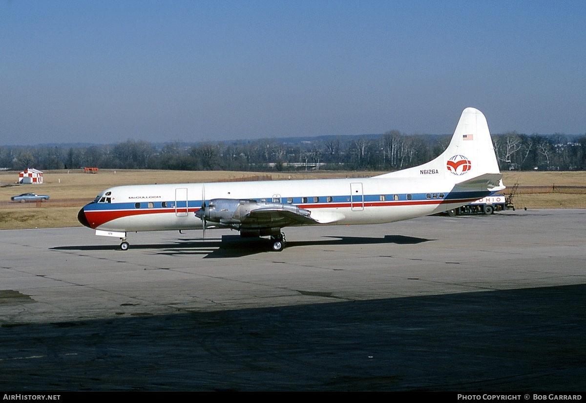 Aircraft Photo of N6126A | Lockheed L-188A Electra | McCulloch International Airlines | AirHistory.net #31591