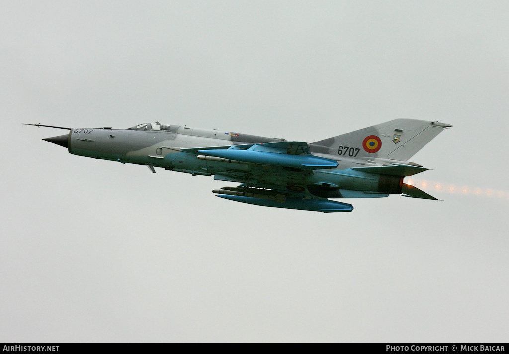 Aircraft Photo of 6707 | Mikoyan-Gurevich MiG-21MF-75 Lancer C | Romania - Air Force | AirHistory.net #31658