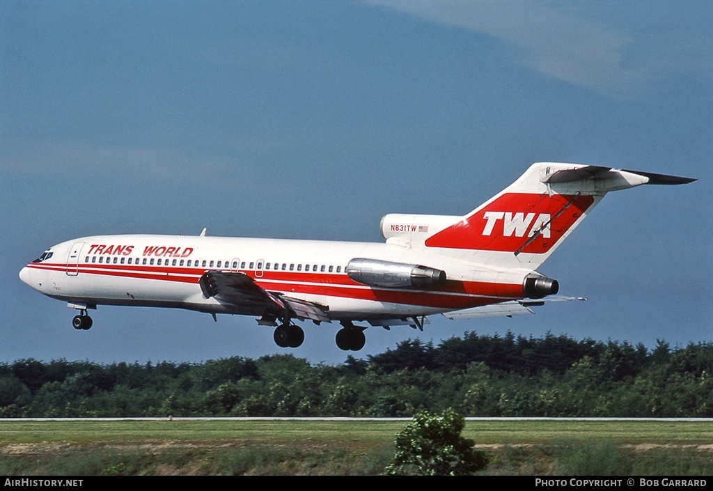 Aircraft Photo of N831TW | Boeing 727-31 | Trans World Airlines - TWA | AirHistory.net #31676