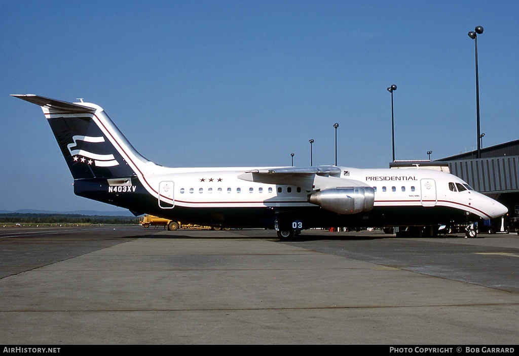 Aircraft Photo of N403XV | British Aerospace BAe-146-200 | Presidential Airways | AirHistory.net #31916