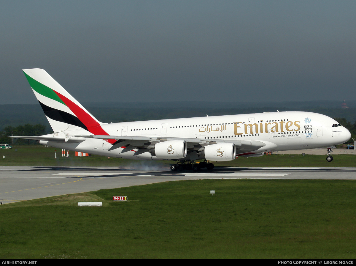 Aircraft Photo of A6-EDT | Airbus A380-861 | Emirates | AirHistory.net #31950