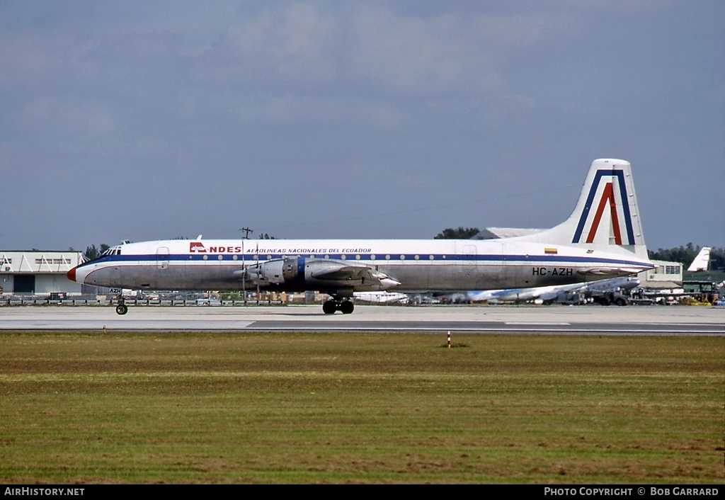 Aircraft Photo of HC-AZH | Canadair CL-44-6 Yukon | Andes Airlines | AirHistory.net #31955