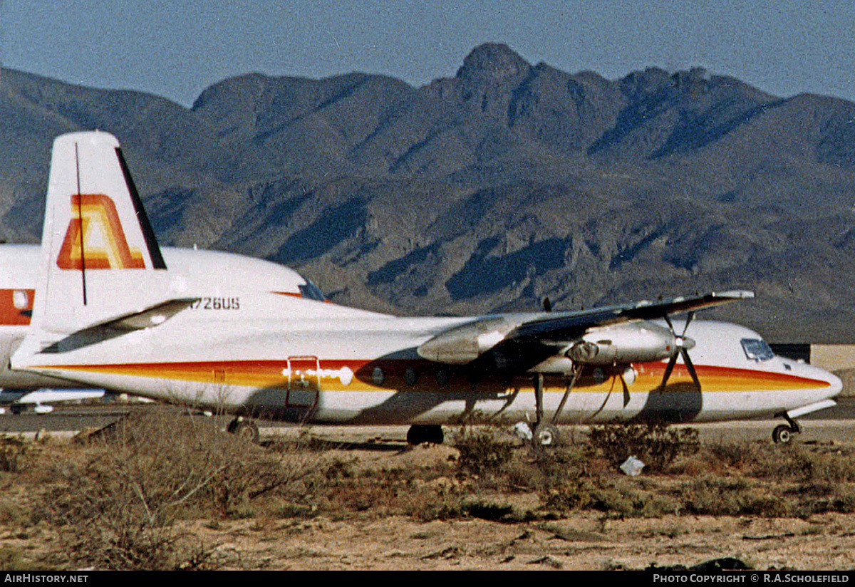 Aircraft Photo of N726US | Fairchild F-27A | Air Cortez International | AirHistory.net #31975